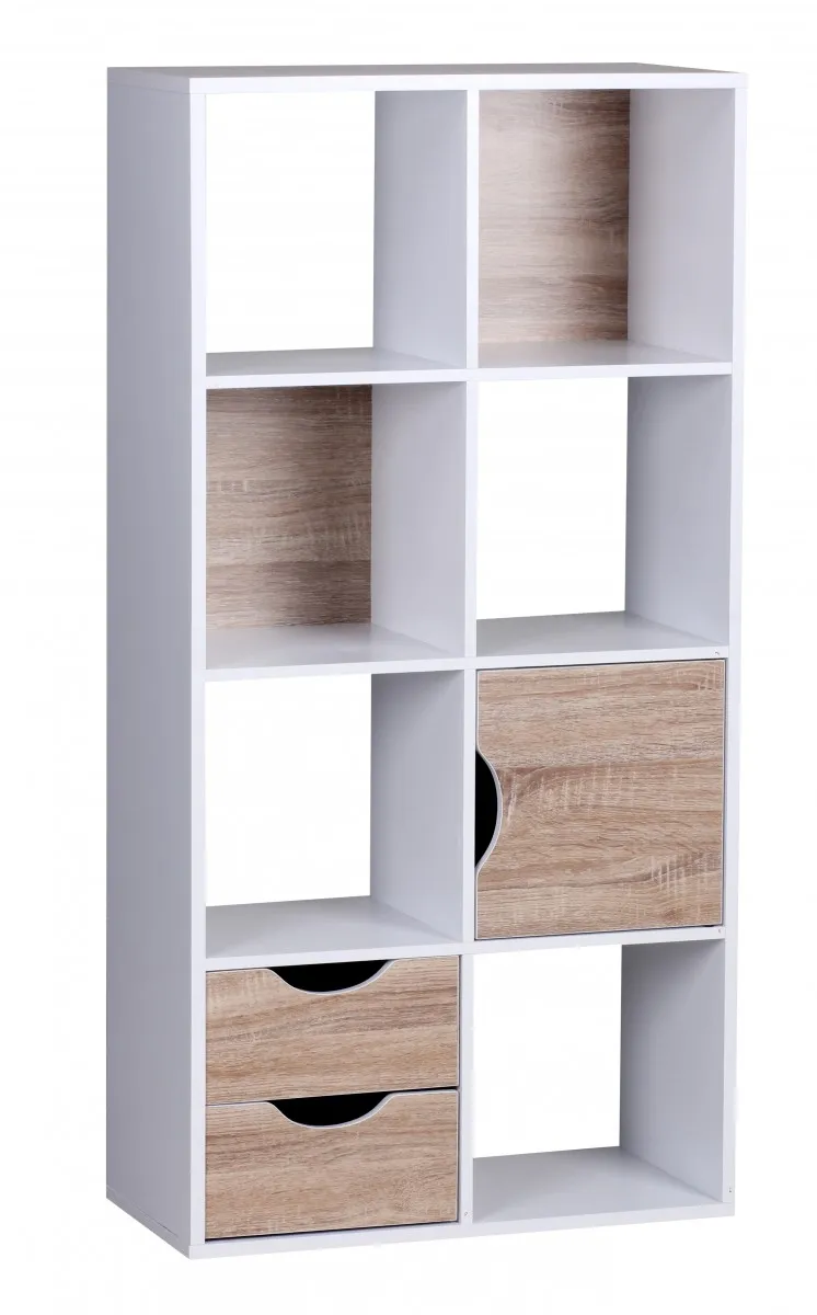 tinkaro Bücherregal rechteckig SOLVEIG Holz Bücherwand Sonoma Eiche tinkaro Bücherregal rechteckig SOLVEIG Holz Bücherwand Sonoma Eiche