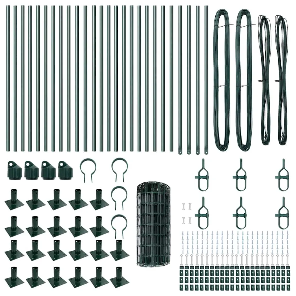 Outdoor-Zaunpaneel Set 5000 x 3,2 x 60 cm in Grün