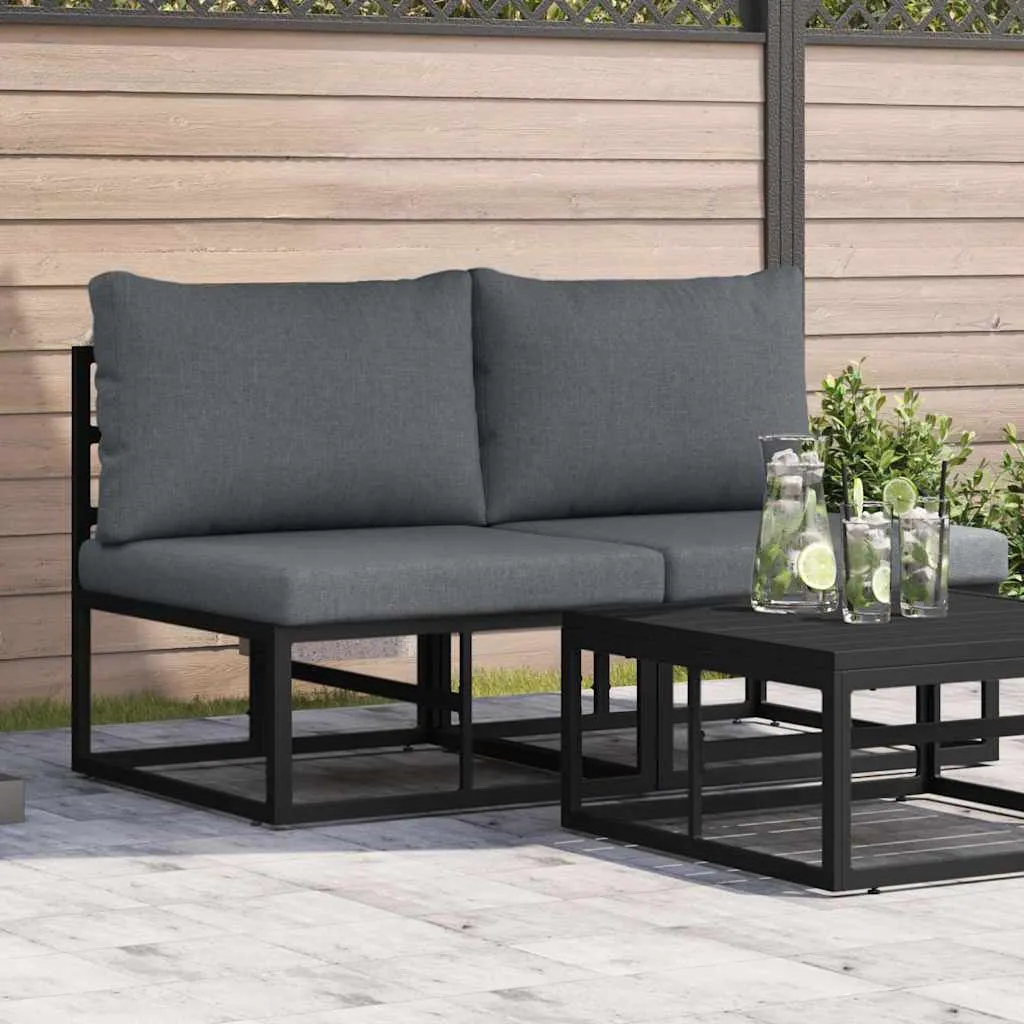 Modernes Outdoor-Möbelset 140 x 71,5 x 71 cm Schwarz und Anthrazit
