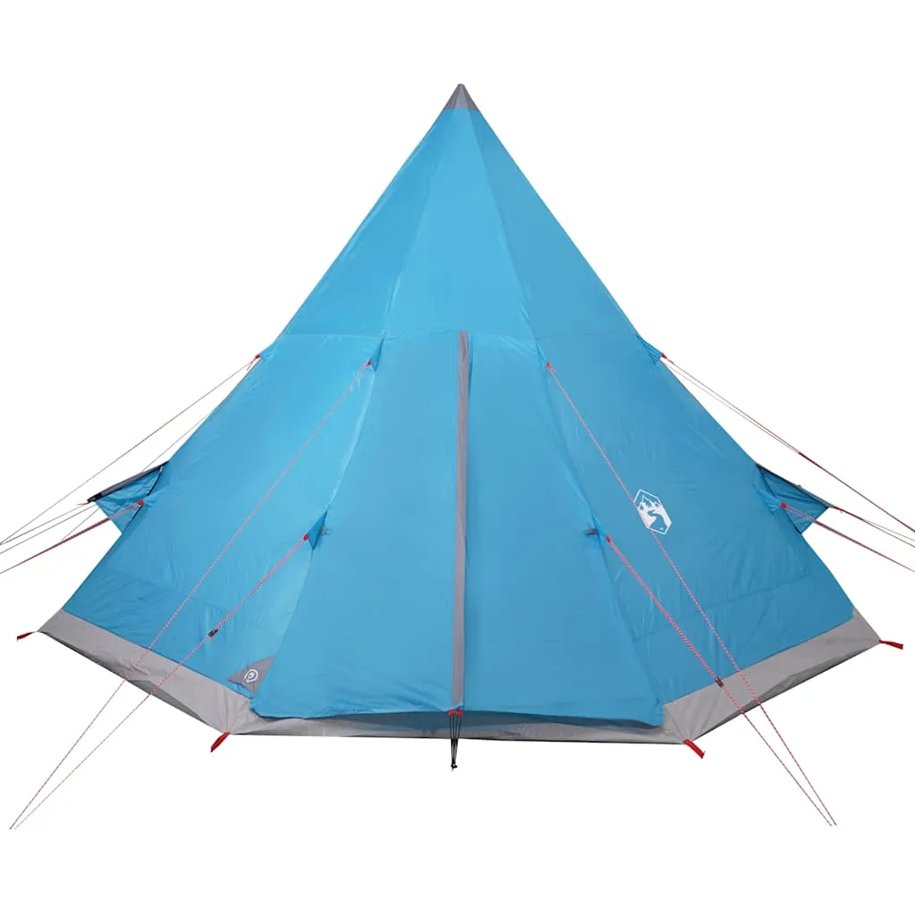 Campingzelt Tipi Blau 367x367x259 cm wasserdicht mit E-Anschluss