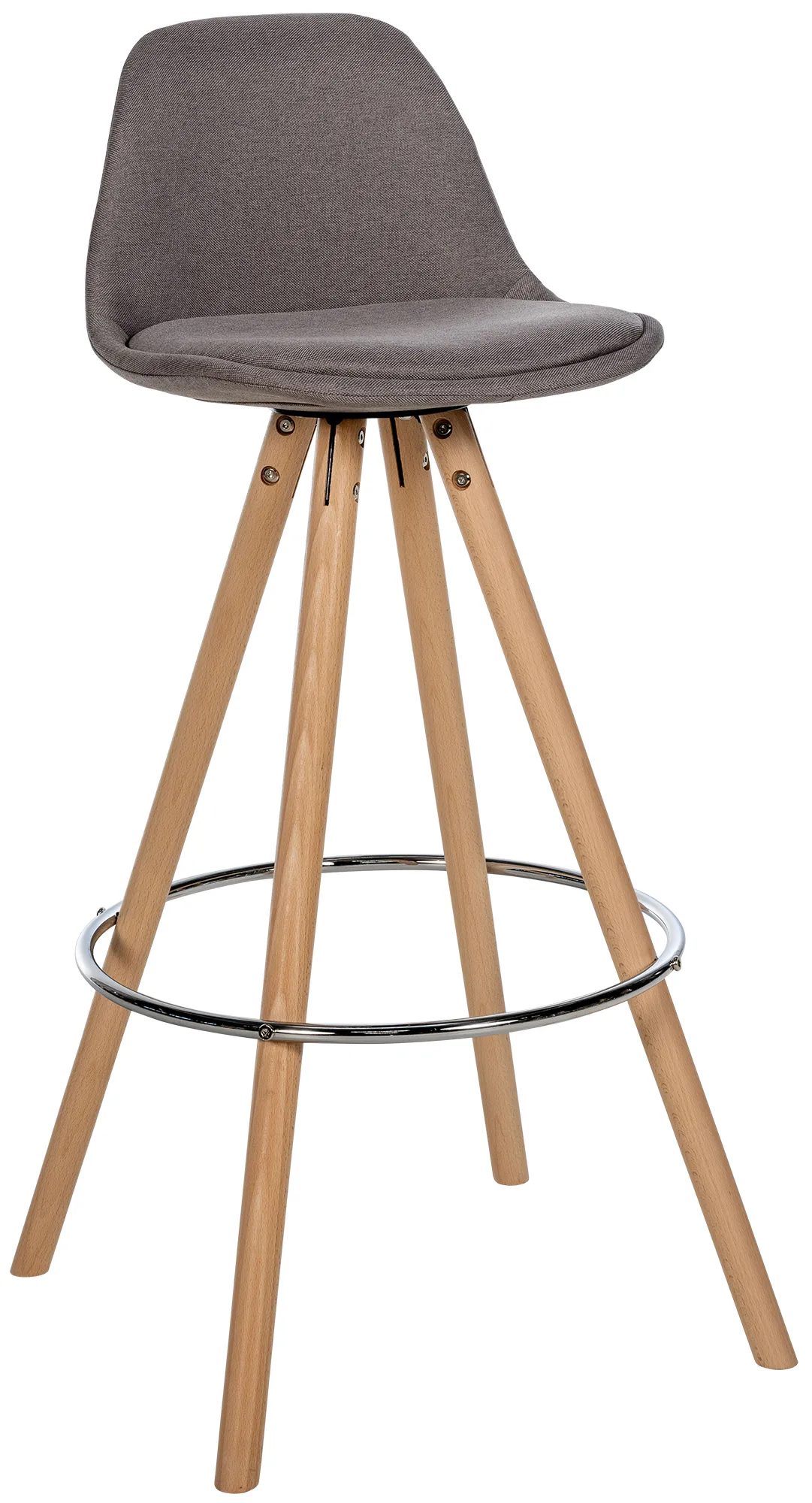 Barhocker Corbin Massivholz 99x38x44 cm taupe