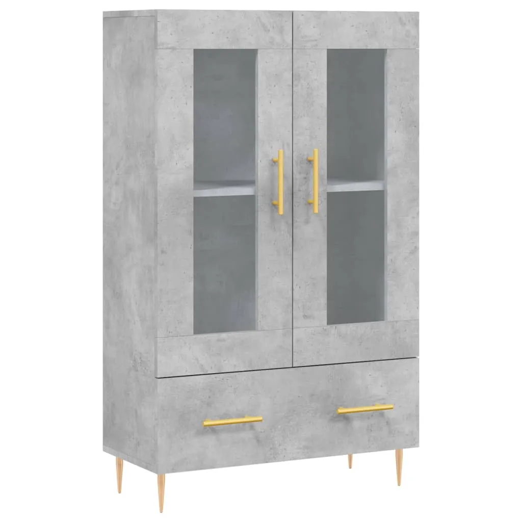 Highboard Betongrau 69,5x31x115 cm Holzwerkstoff