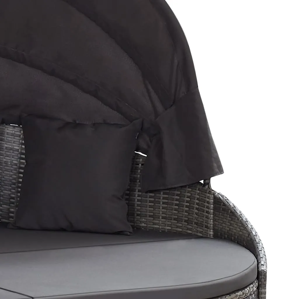 Elegante Sonneninsel 230x145x141 cm in Grau und Anthrazit