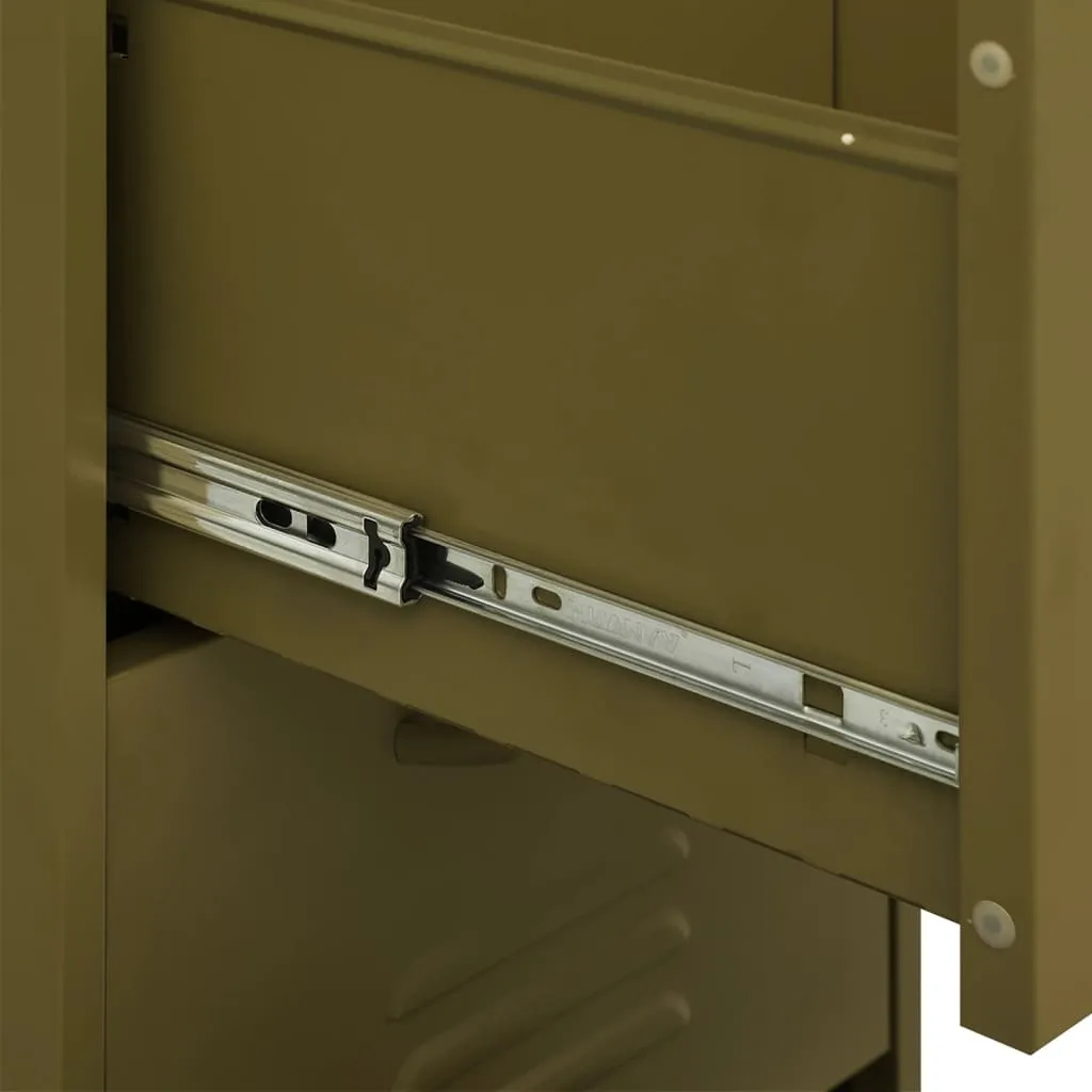 Lagerschrank Olivgrün 42,5 x 35 x 101,5 cm aus Stahl