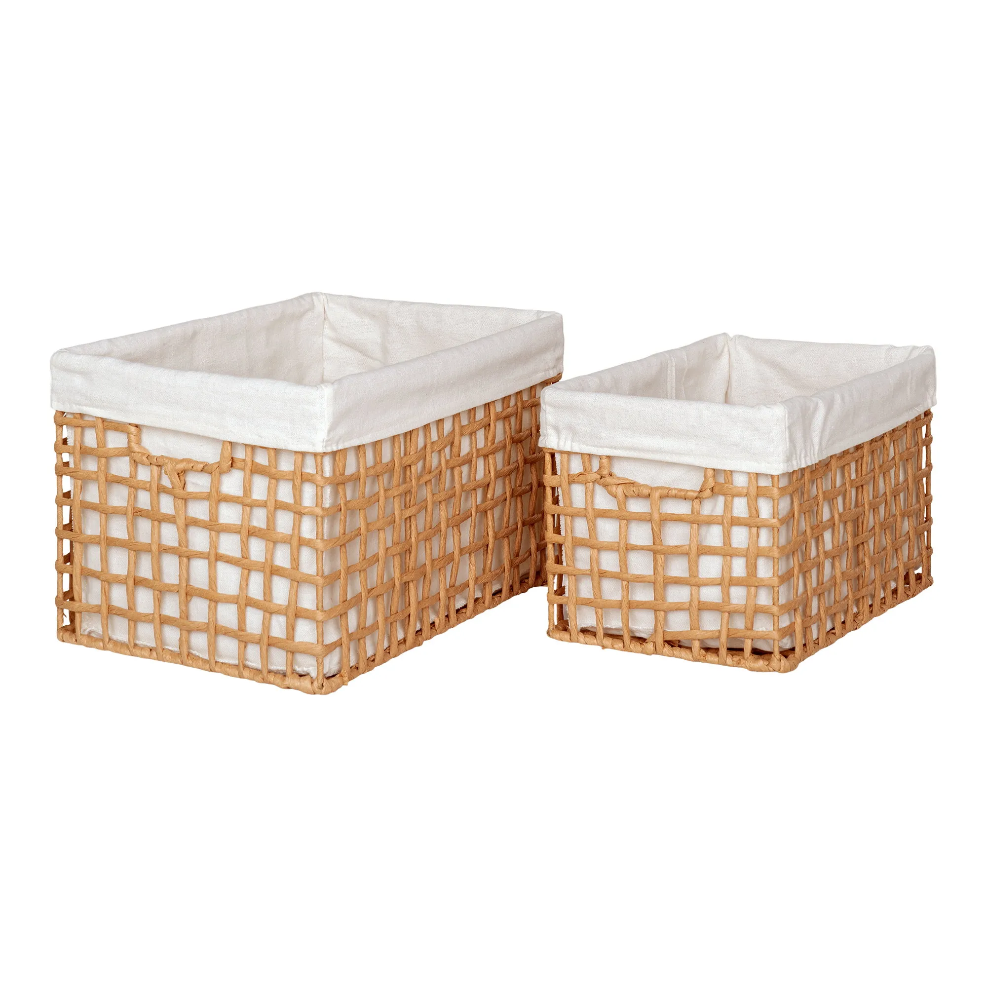 tinkaro Bustelo Körbe Set 2-teilig 30/35 x 20/25 x 19/22 cm Natur