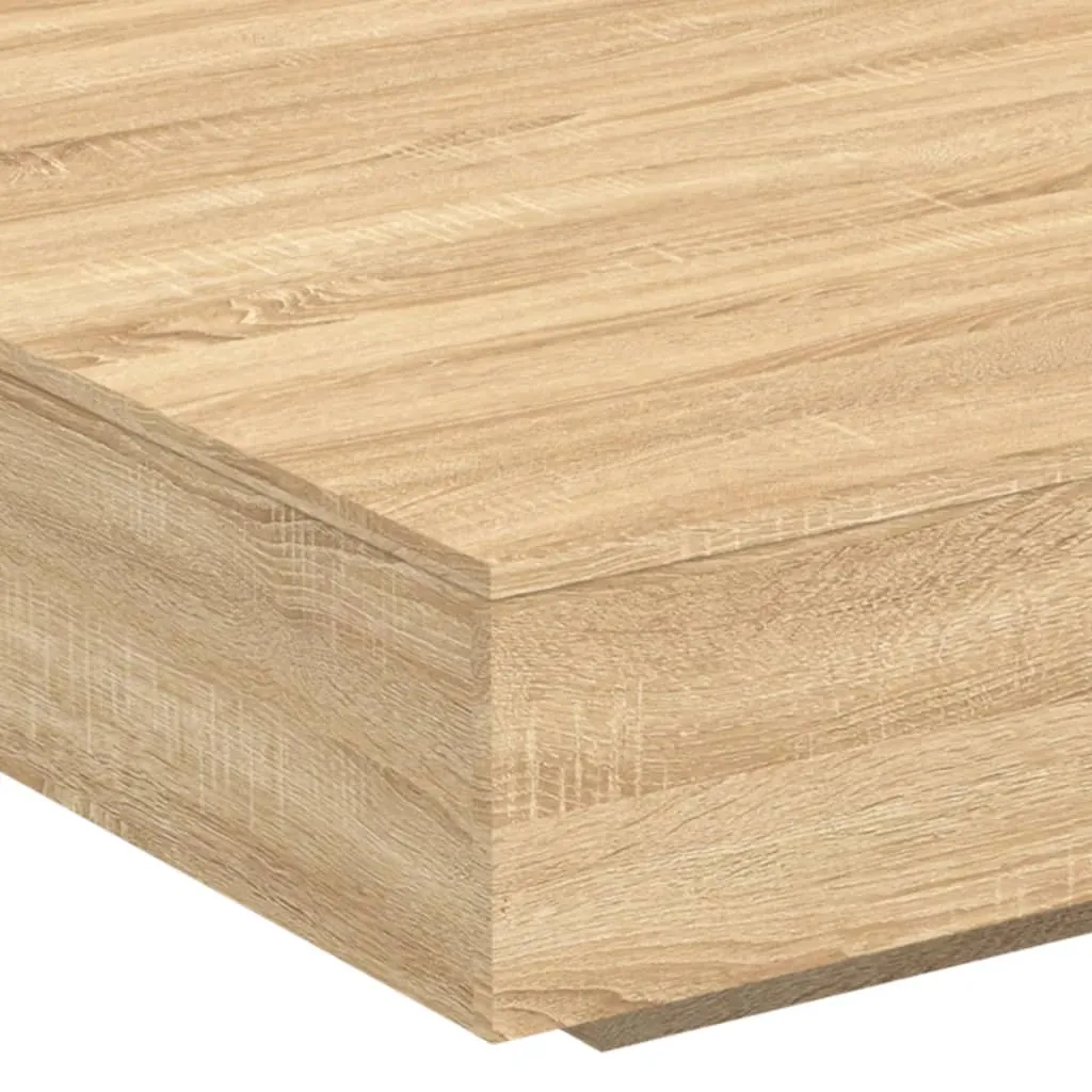 Moderner Couchtisch 100x100x31 cm in Sonoma-Eiche aus Holzwerkstoff