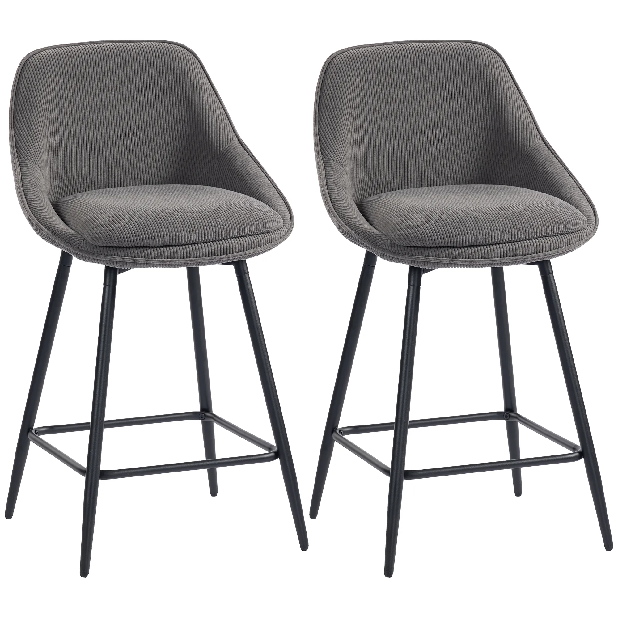 Moderne Barhocker Grau 49B x 52T x 88H cm