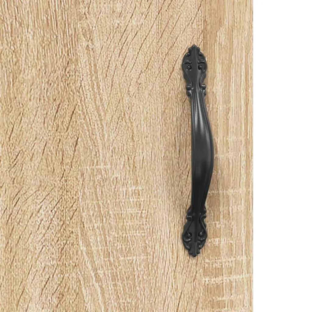 Highboard Sonoma-Eiche 34,5 x 34 x 180 cm aus Holzwerkstoff und Metall