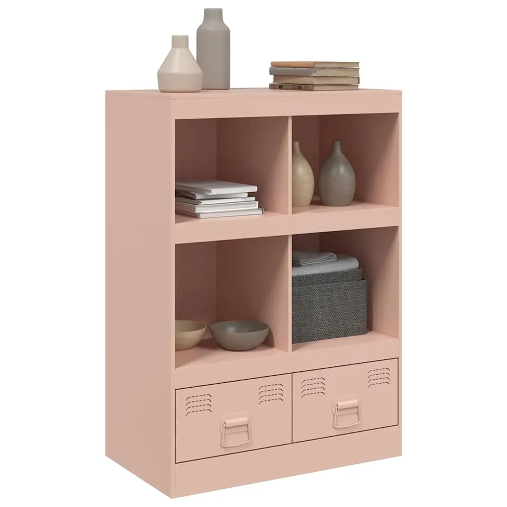 Highboard Sideboard 67x39x95 cm Rosa aus Kaltgewalztem Stahl
