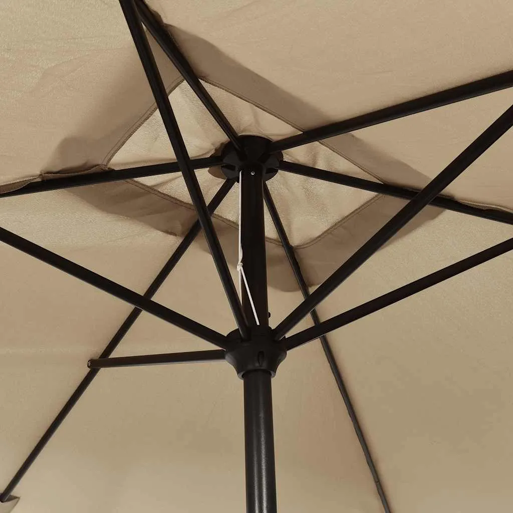 Eleganter Gartenschirm 300 x 200 x 252 cm in Taupe