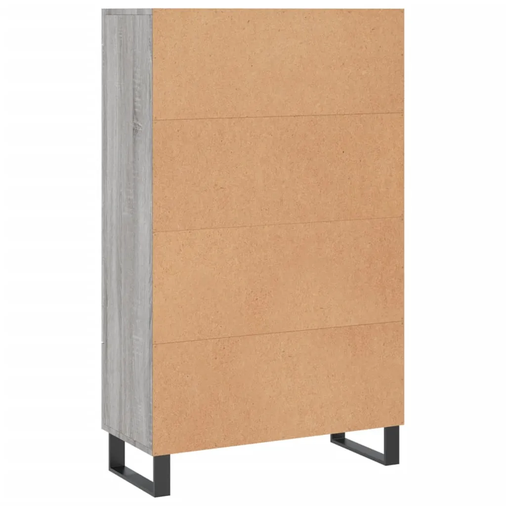 Highboard Grau Sonoma 69,5x31x115 cm Holzwerkstoff