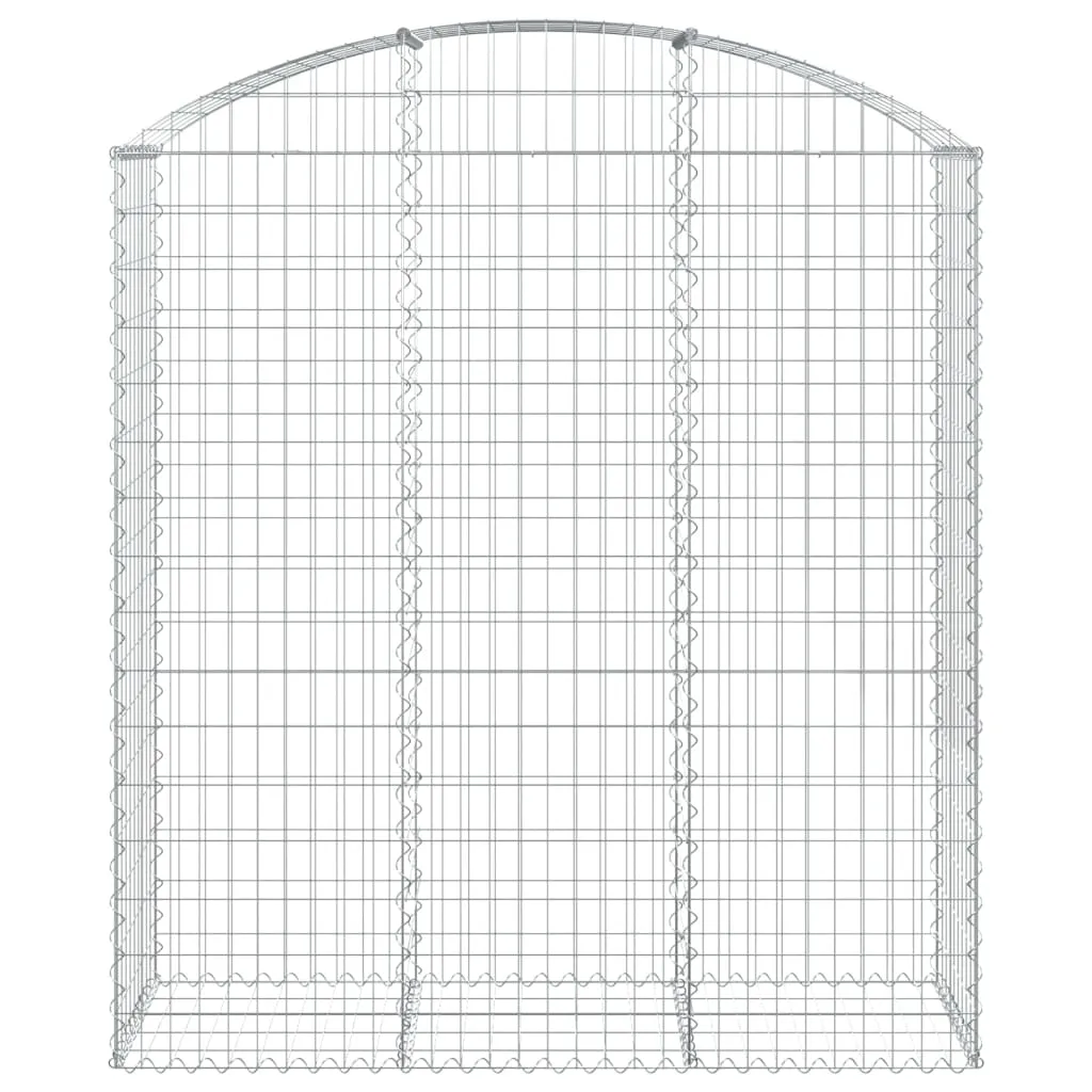 Gabionenkorb verzinktes Eisen 150x50x160/180 cm Silber