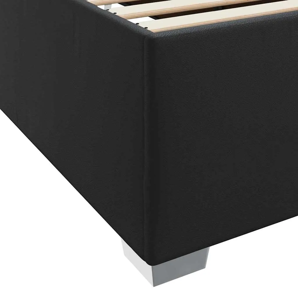 Bettrahmen mit Matratze, Holzwerkstoff, 200x80x66 cm, Schwarz