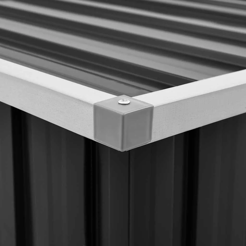 Aufbewahrungsbox Anthrazit 109x67x65 cm aus verzinktem Stahl