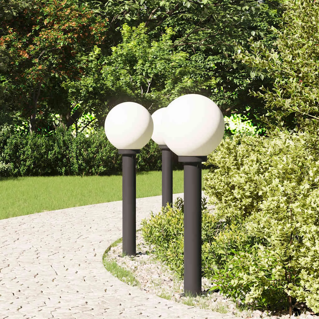 Schwarze Edelstahl Pollerleuchte 25x80 cm mit IP44 Schutz