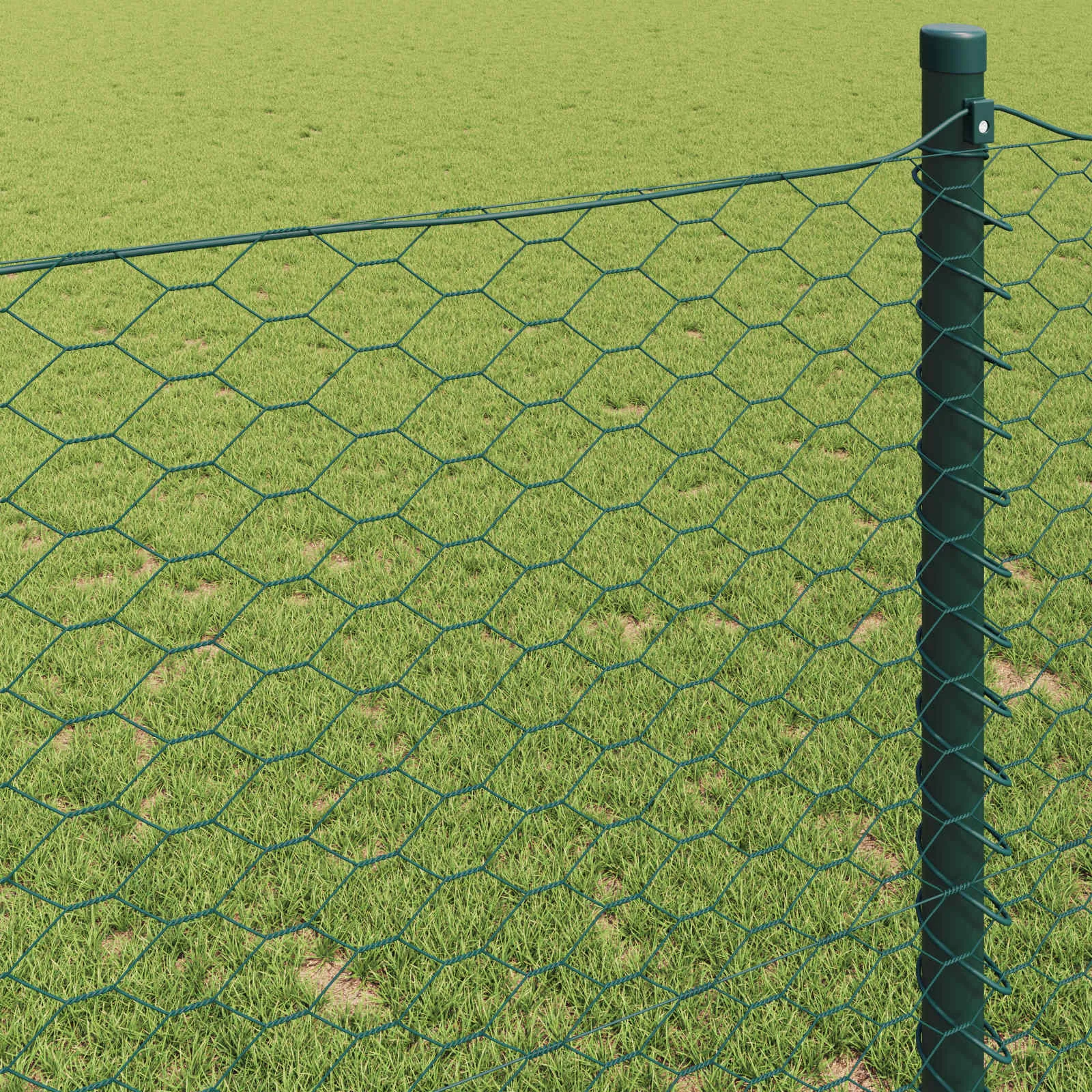 Moderner Hexagonzaun PVC Grün 10 x 1,2 m für Garten und Terrasse