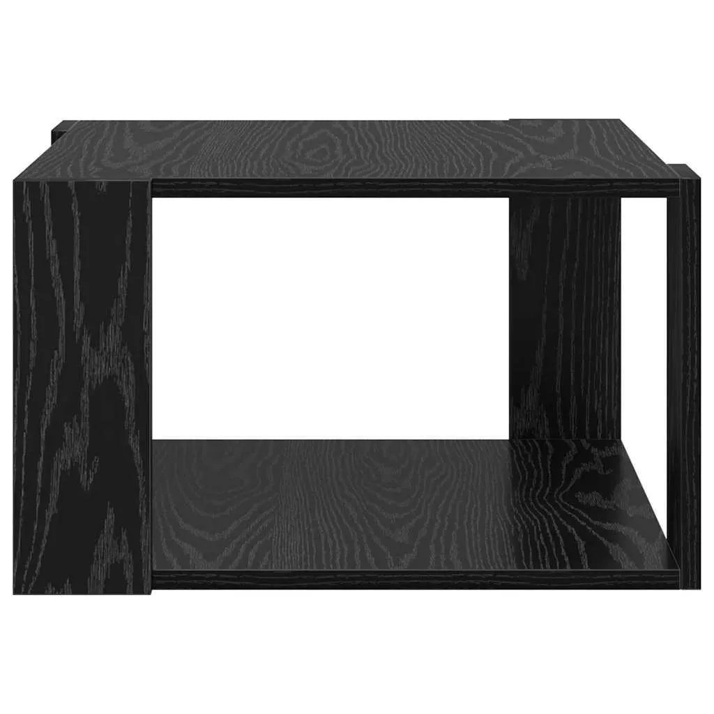 Moderner Couchtisch 51,5x51,5x30 cm Schwarz Massivholz-Optik