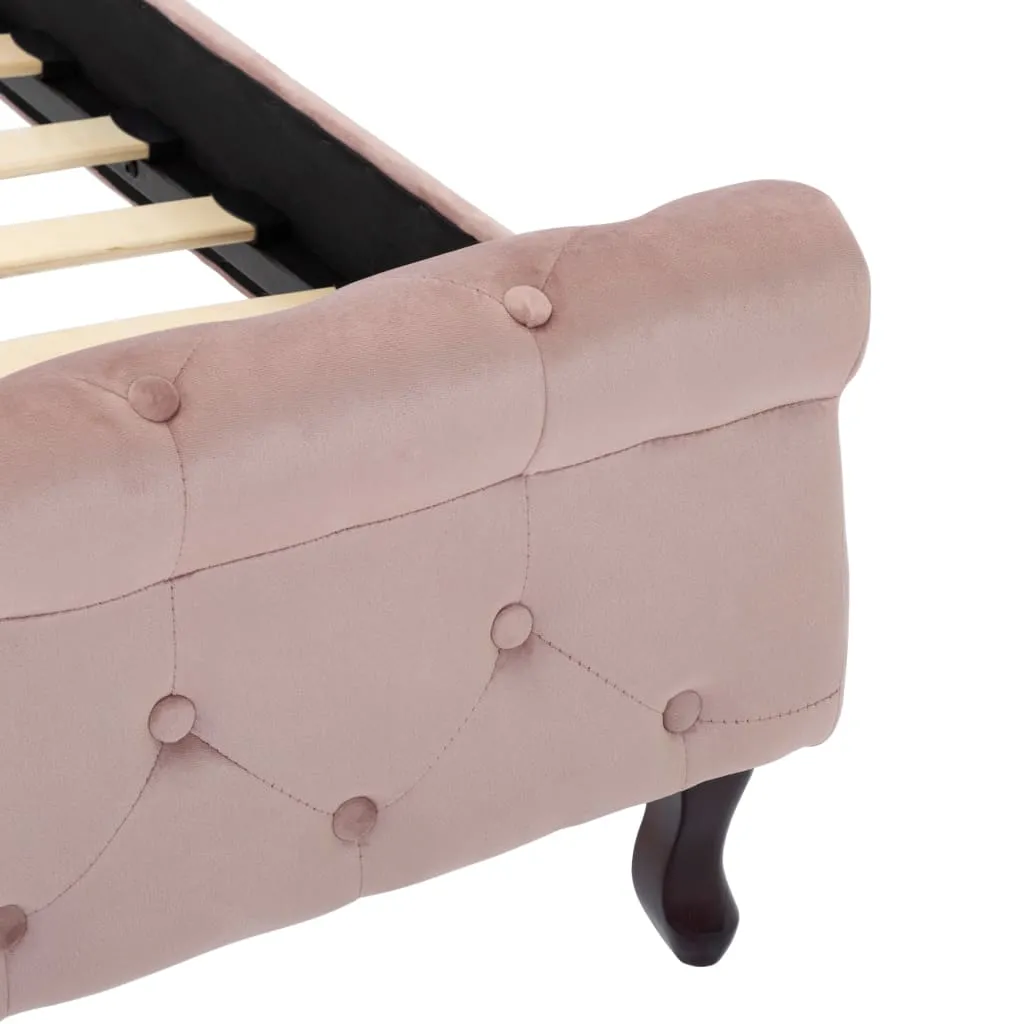 Elegantes Polsterbett Rosa 226 x 96,5 x 74 cm