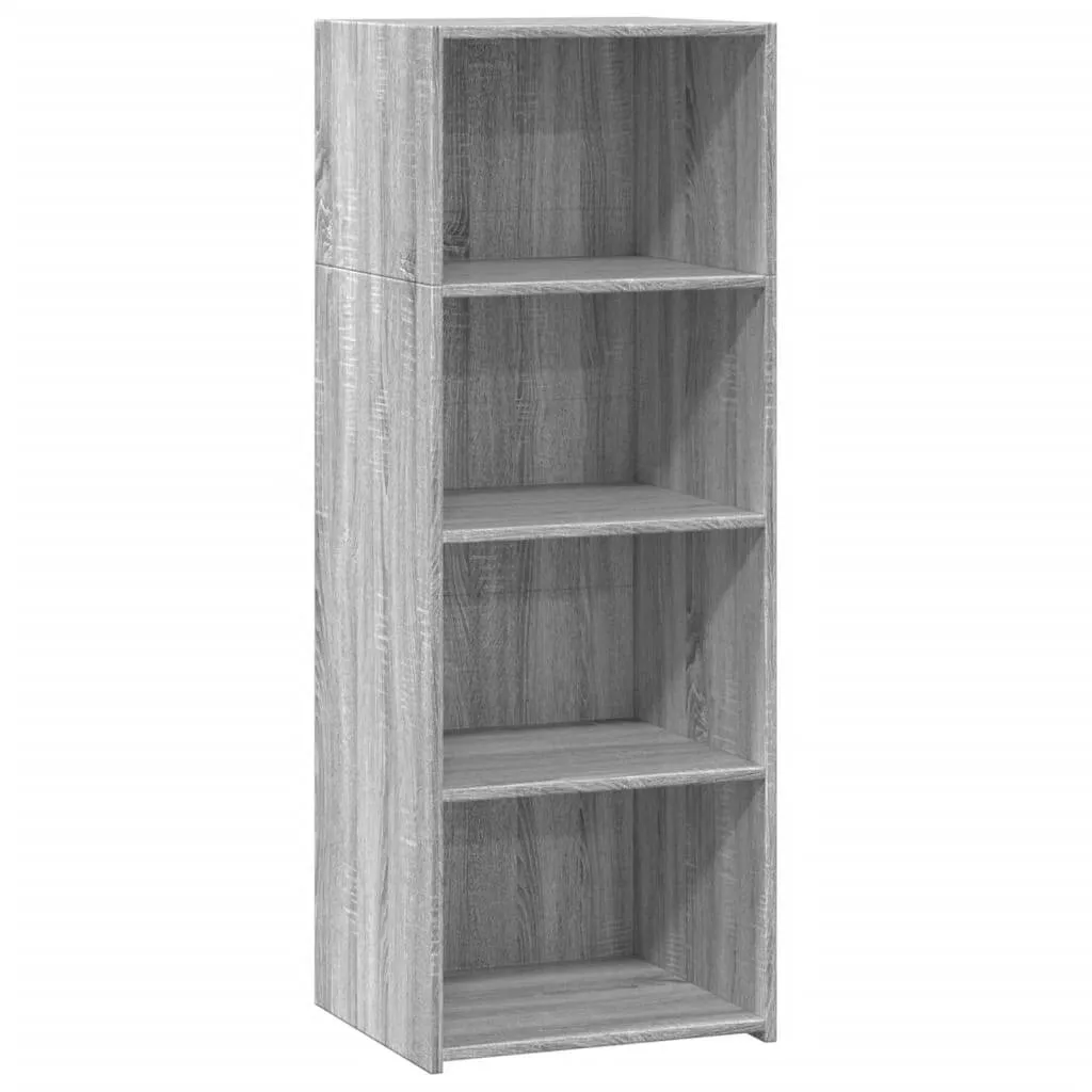 Klassisches Highboard 45 x 41 x 124 cm in Grau Sonoma aus Holzwerkstoff