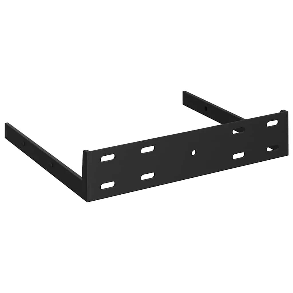 Schwebendes Eckregal MDF-Wabenstruktur Metall 25x25x3,8 cm Hochglanzweiß