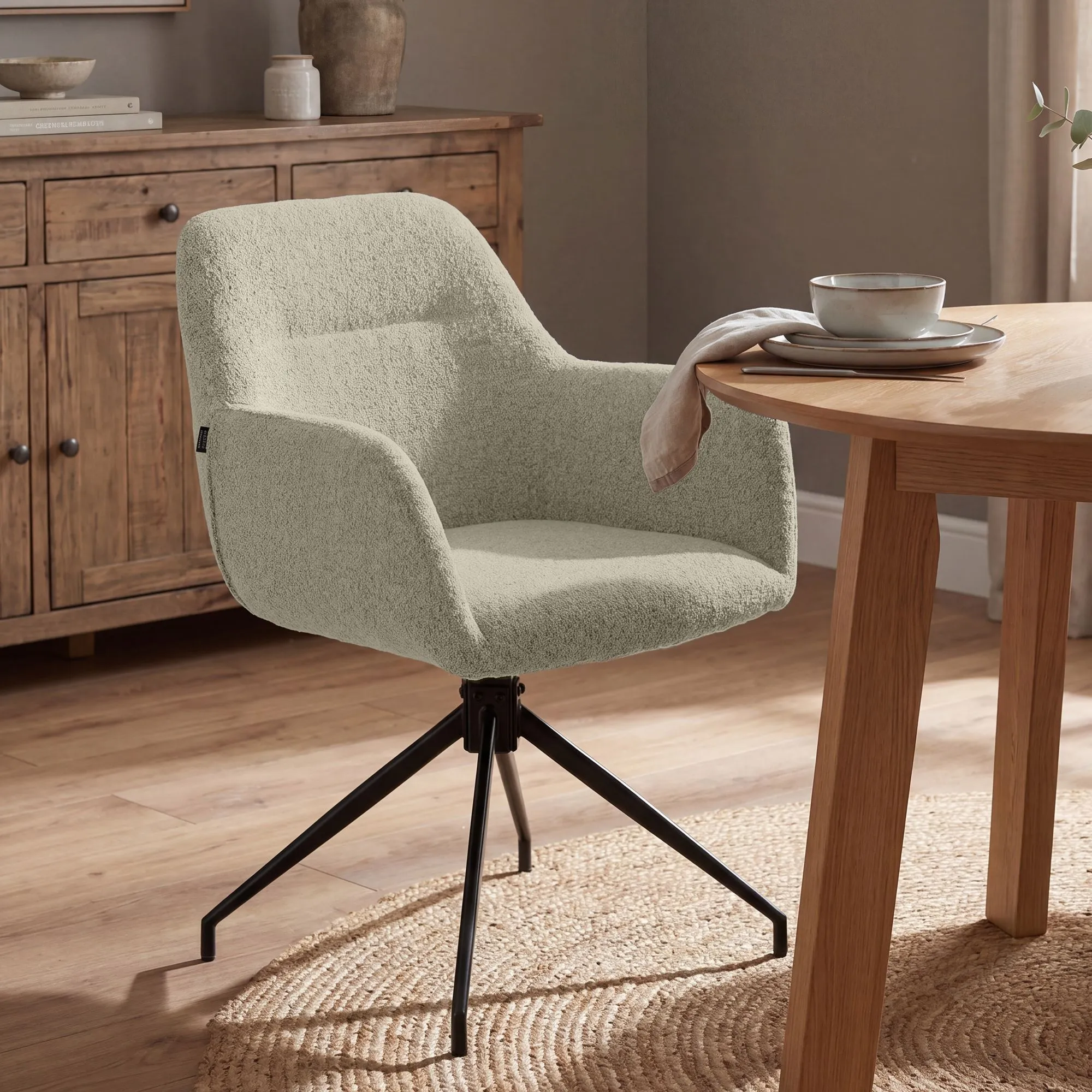 Esszimmerstuhl Merlinda 85x58x60 cm taupe