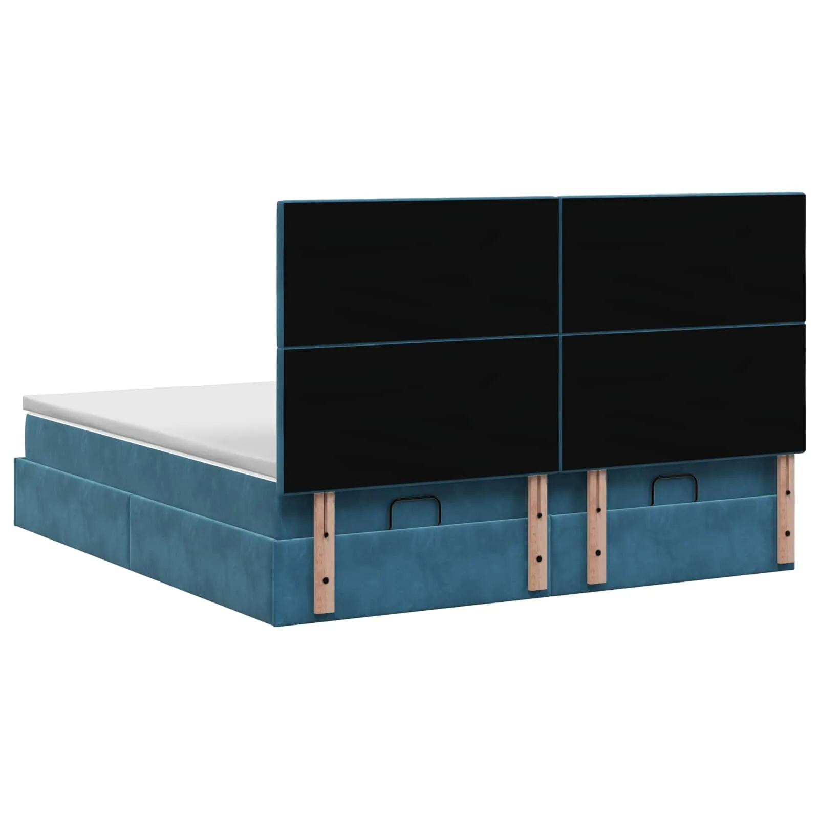 Ottoman-Bett mit Matratze 203x180x88 cm Dunkelblau
