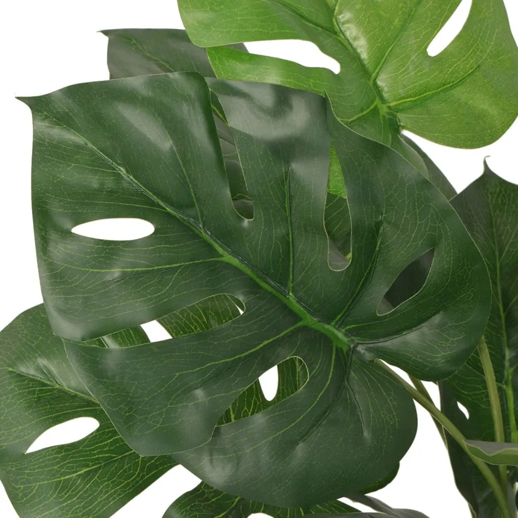 Künstliche Monstera Pflanze 45 cm Grün mit 12 Blättern