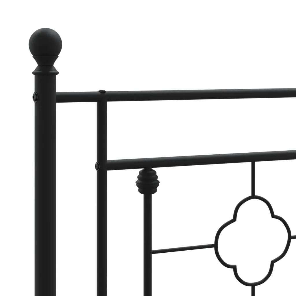 Klassisches schwarzes Metall-Bettgestell 196 x 80 x 97 cm