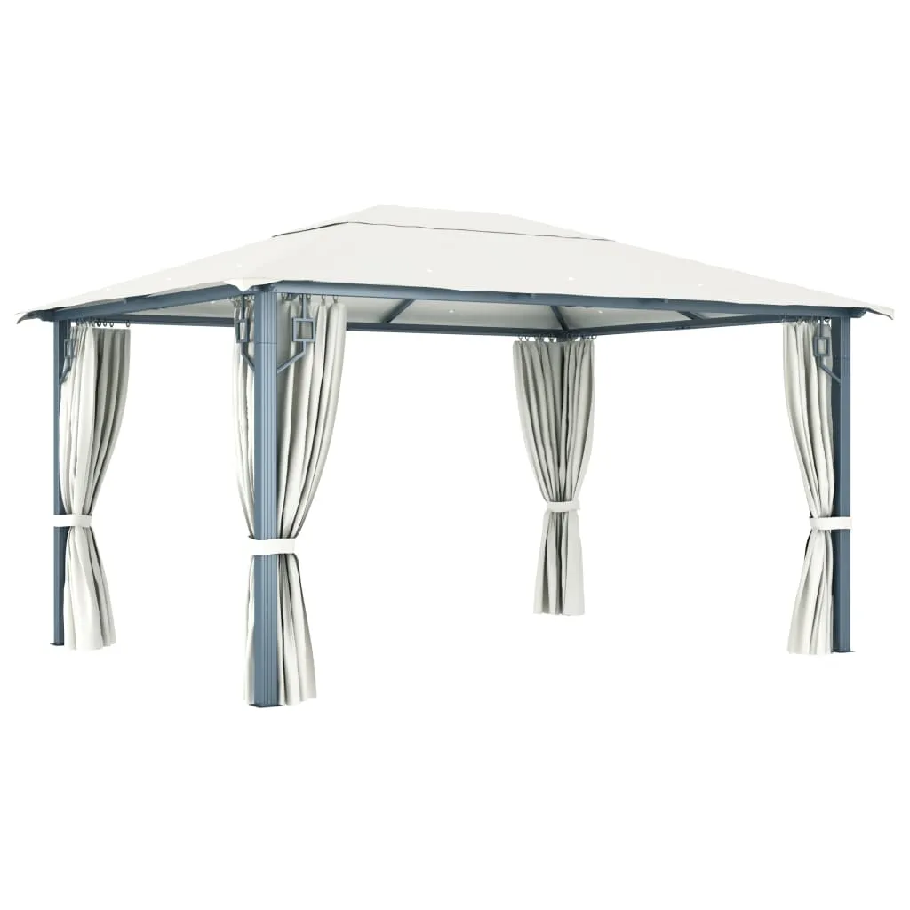 Pavillon Creme 400x300x270 cm mit Aluminium- und Stahlgestell