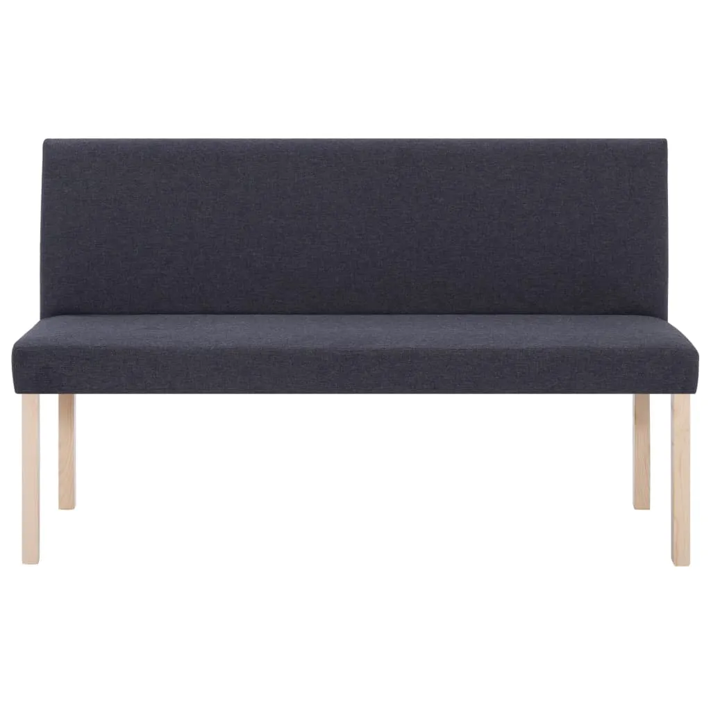 Sitzbank 139,5 cm Dunkelgrau Polyester