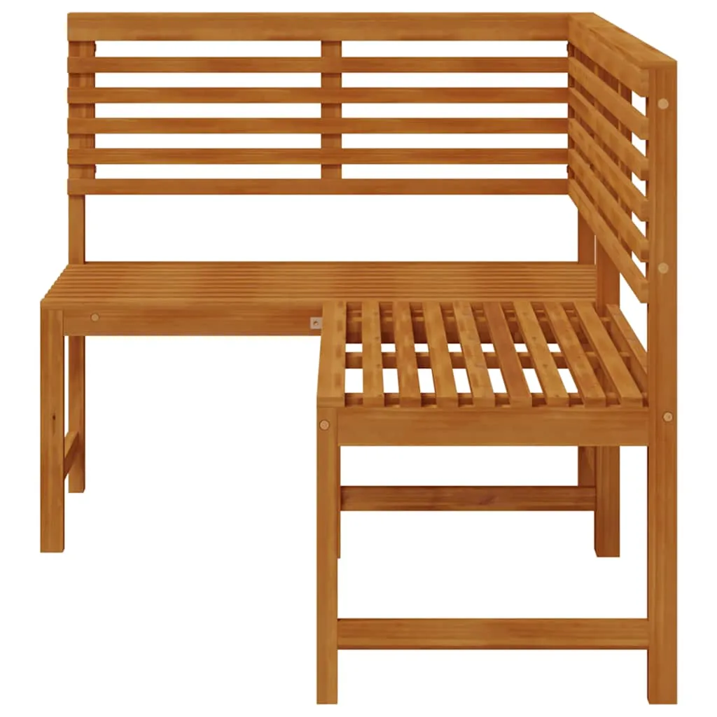 Eckbank aus Echtholz 140 x 100 x 91 cm in Naturfarbe
