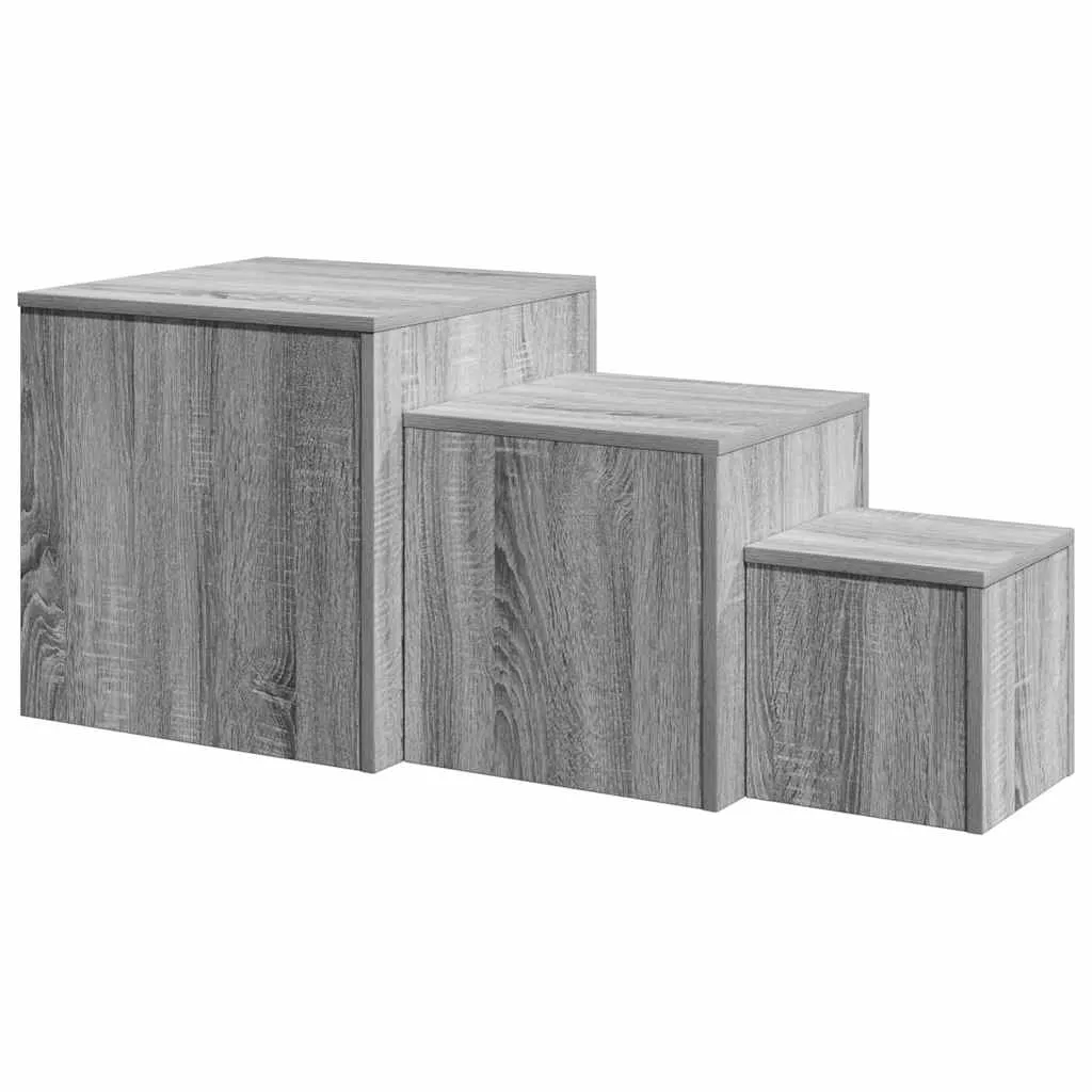 Beistelltisch-Set Grau Sonoma 45x45x45, 35x35x35, 24x24x24 cm