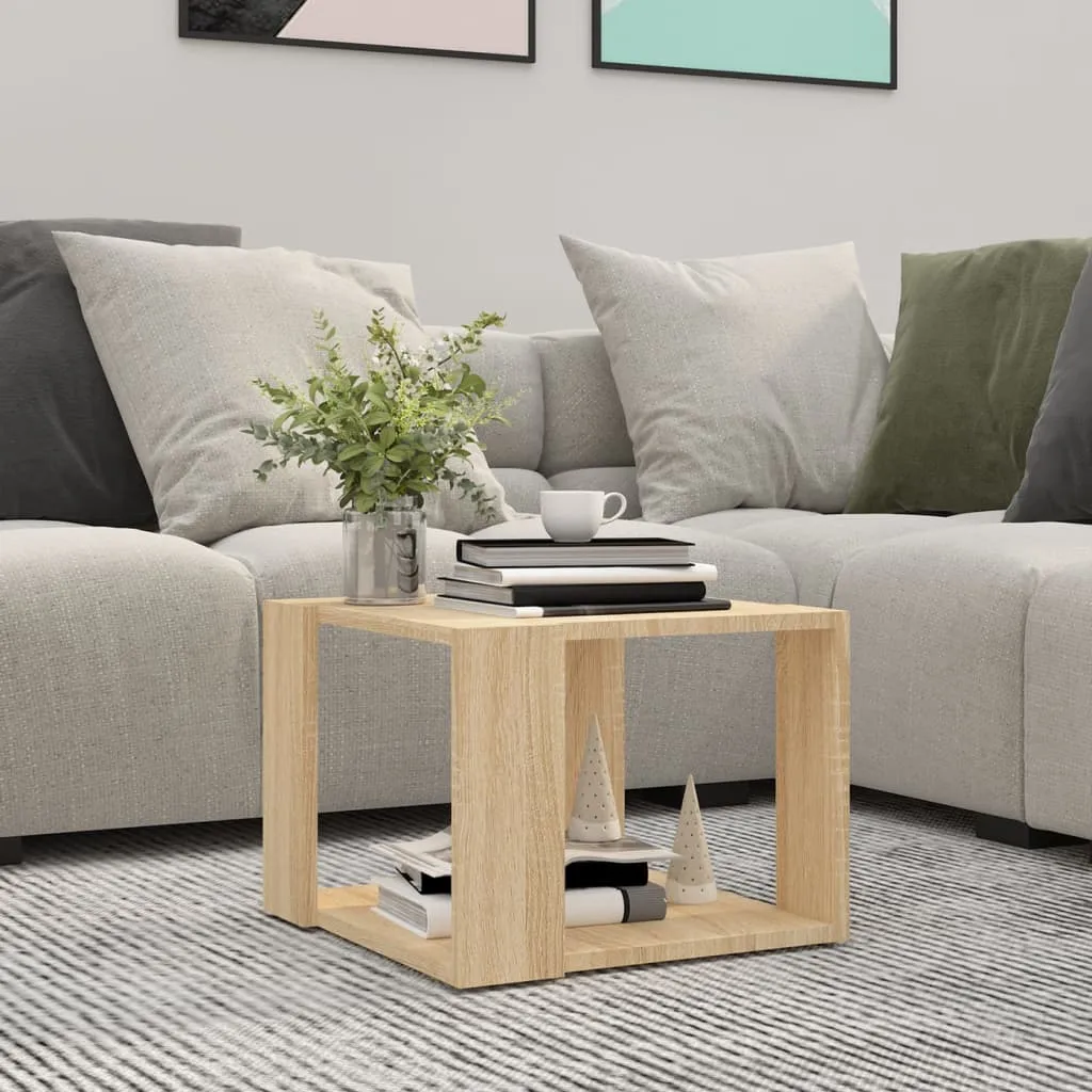 Moderner Couchtisch 40x40x30 cm in Sonoma-Eiche