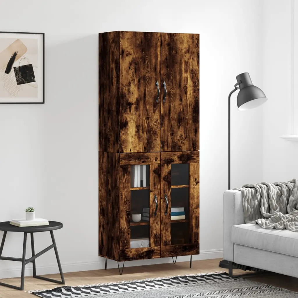 Highboard und Sideboard Räuchereiche 69,5 x 34 x 180 cm Massivholz