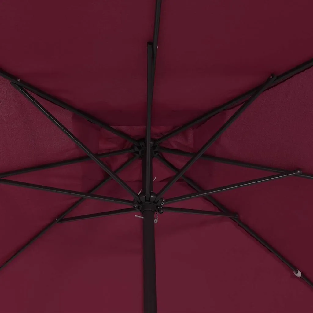 Garten-Sonnenschirm Bordeauxrot 295 x 295 x 245 cm