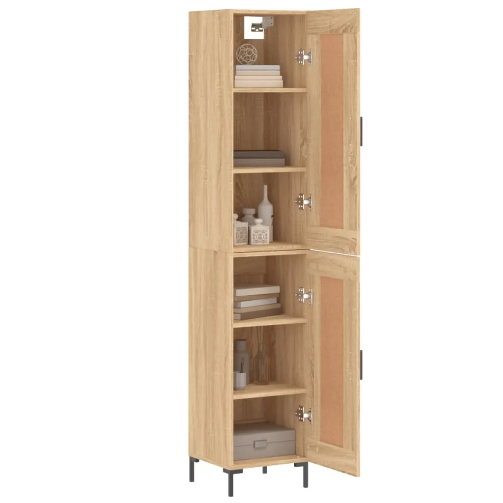 Highboard Sonoma-Eiche 34,5x34x180 cm Holzwerkstoff