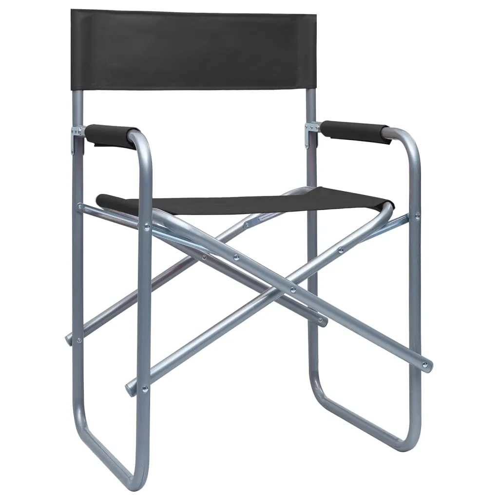 Klappbarer Regiestuhl Schwarz 48 x 57 x 79 cm