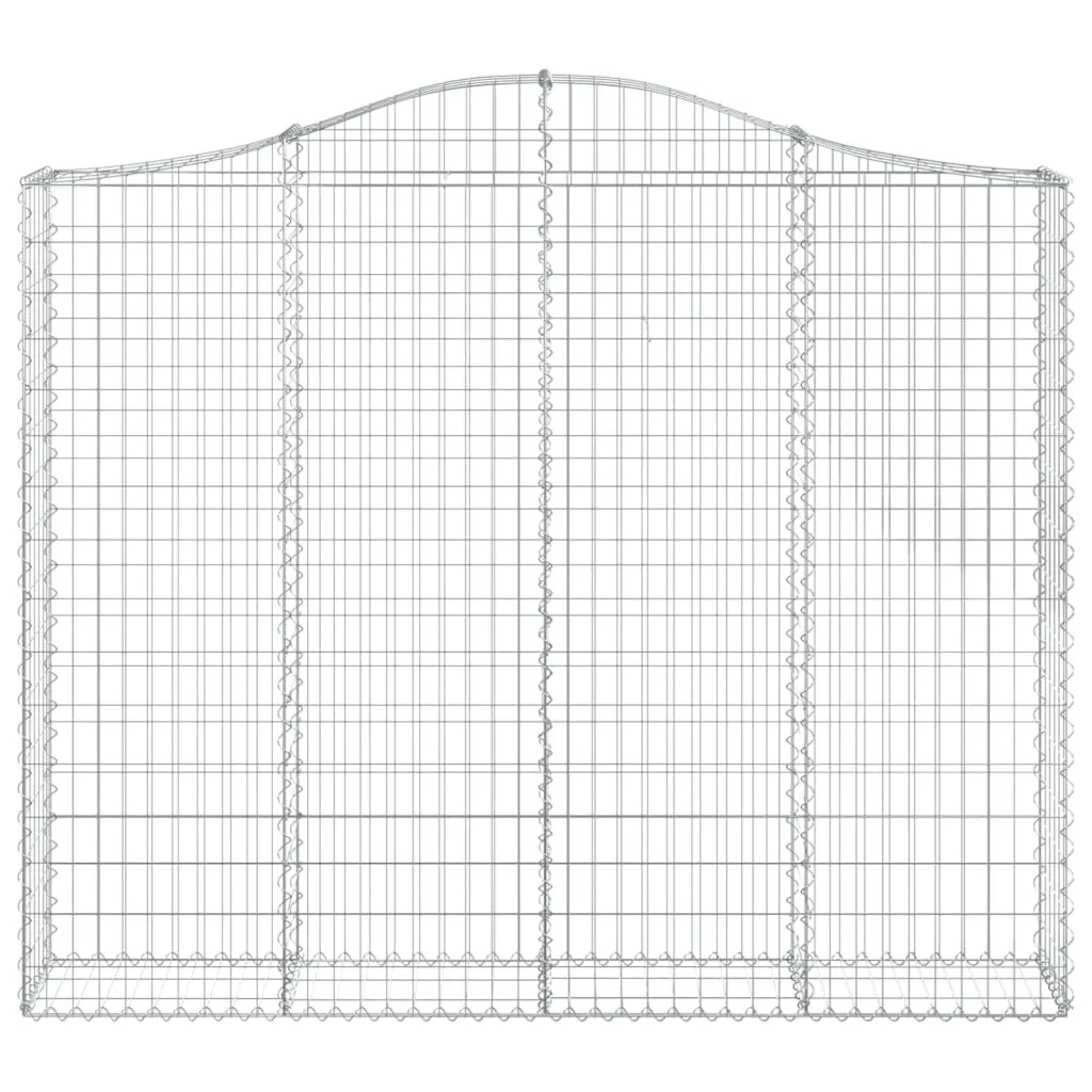 Gabionenkorb Hochbogen 200x30x160/180 cm Silber Verzinktes Eisen
