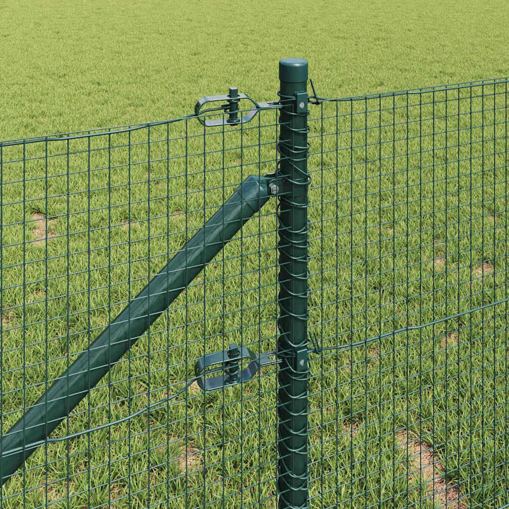Outdoor-Fence-Post-Set Stahl Grün 5000 x 3,2 x 50 cm