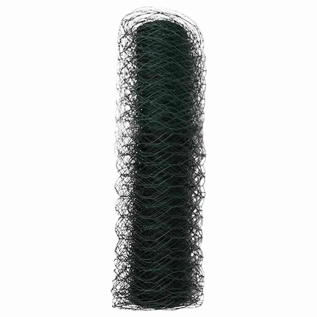 Hexagonzaun Grün 25 x 0,8 m – Moderner Gartenzaun