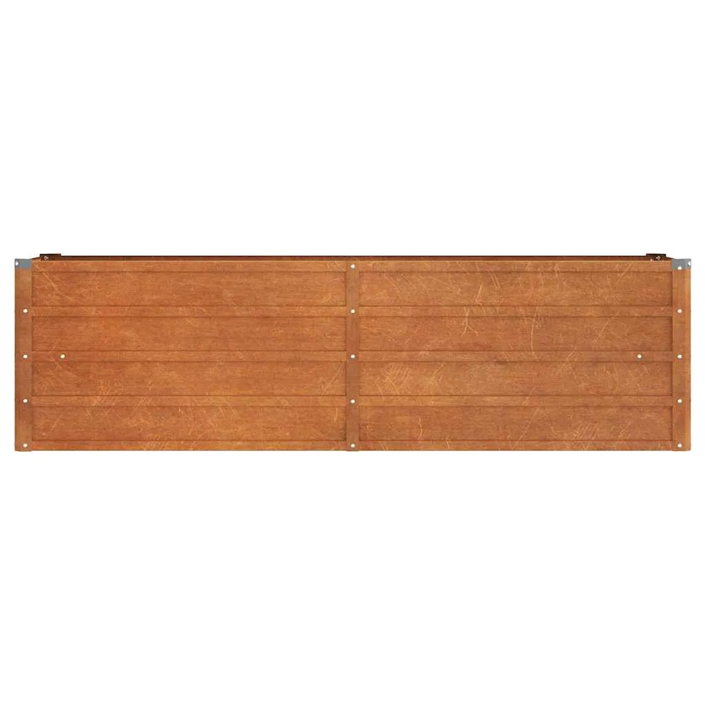 Hochbeet aus Cortenstahl 160 x 40 x 45 cm Rostig