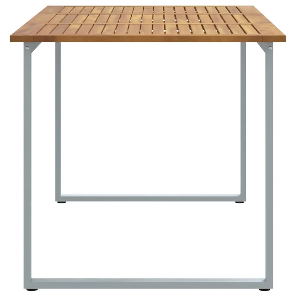 Gartentisch Echtholz 160 x 80 x 75 cm Grau