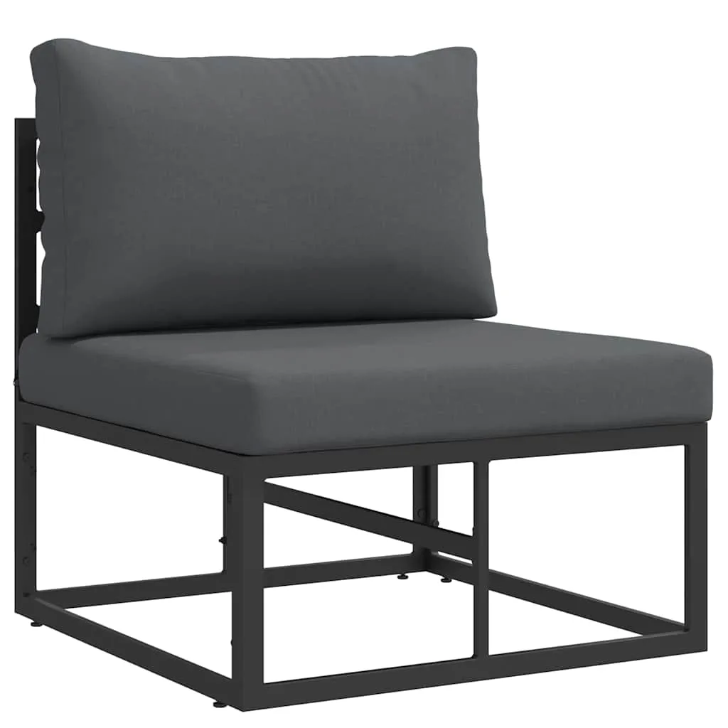 Modernes Outdoor-Möbelset 214 x 71,5 x 71 cm in Schwarz und Anthrazit
