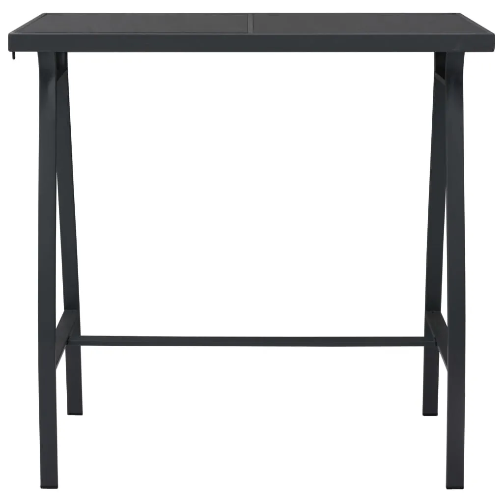Eleganter Bartisch 110x60x110 cm in Schwarz und Dunkelgrau