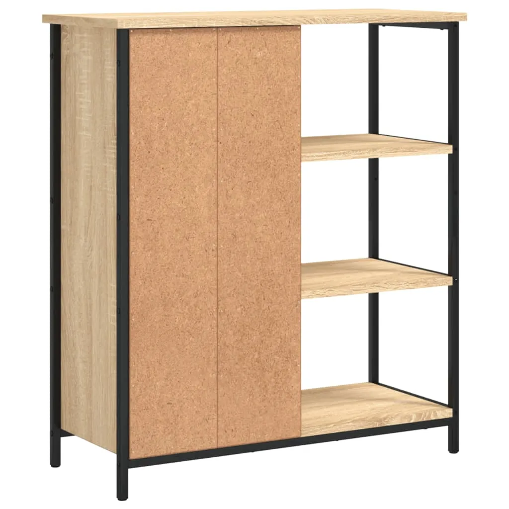 Sideboard Sonoma-Eiche 70 x 30 x 80 cm aus Holzwerkstoff und Stahl