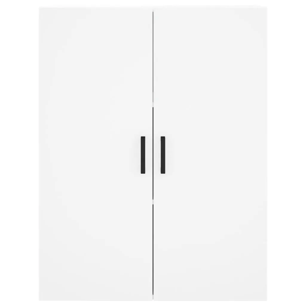Weißes Highboard aus Holzwerkstoff mit Metallfüßen 69,5 x 34 x 180 cm