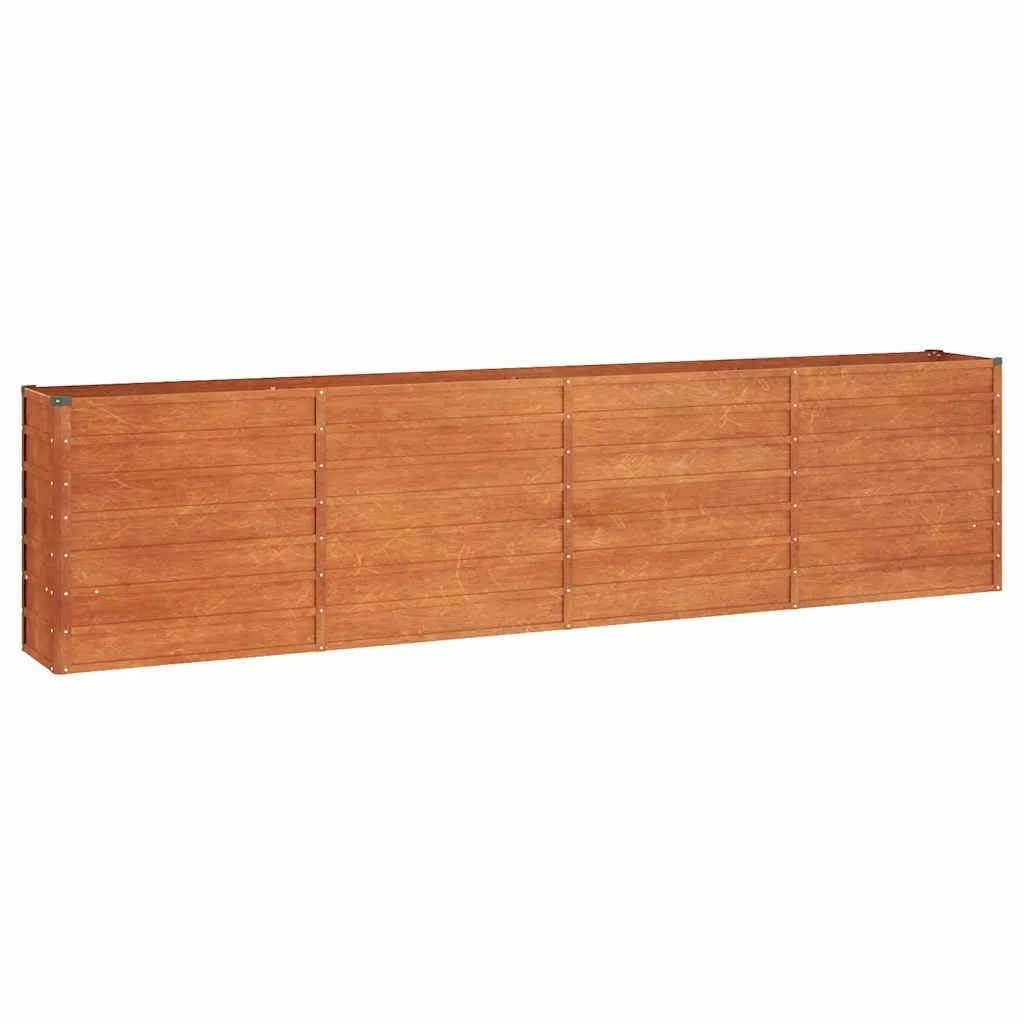 Hochbeet aus Cortenstahl 320 x 40 x 77 cm Rostig