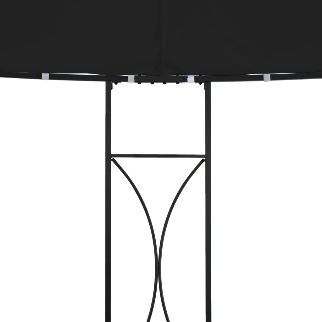 Eleganter Pavillon 3 x 2,9 m in Anthrazit und Schwarz