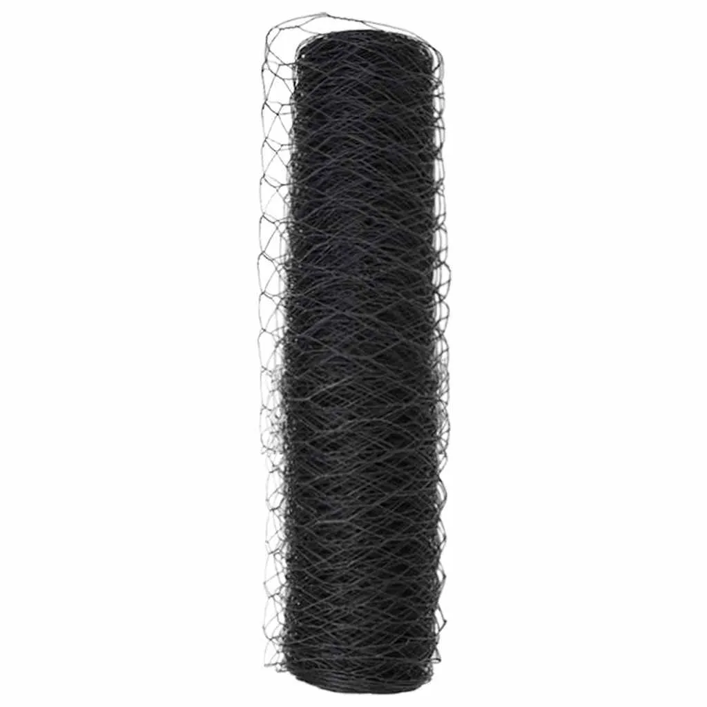 Hexagonzaun PVC Grau 100 x 0,4 m – moderner Garten- und Terrassenzaun