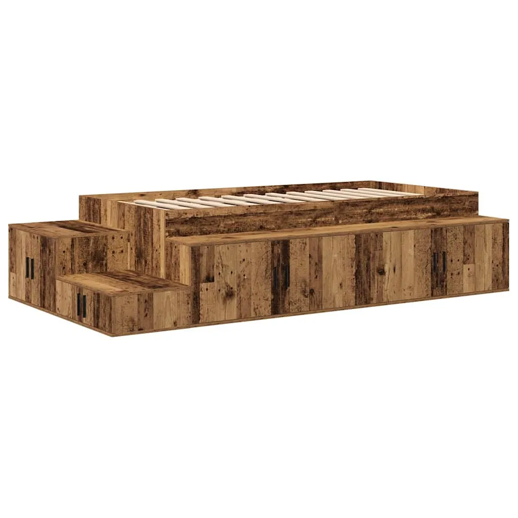 Bett mit Stauraum 234 x 103 x 53,5 cm Altholz